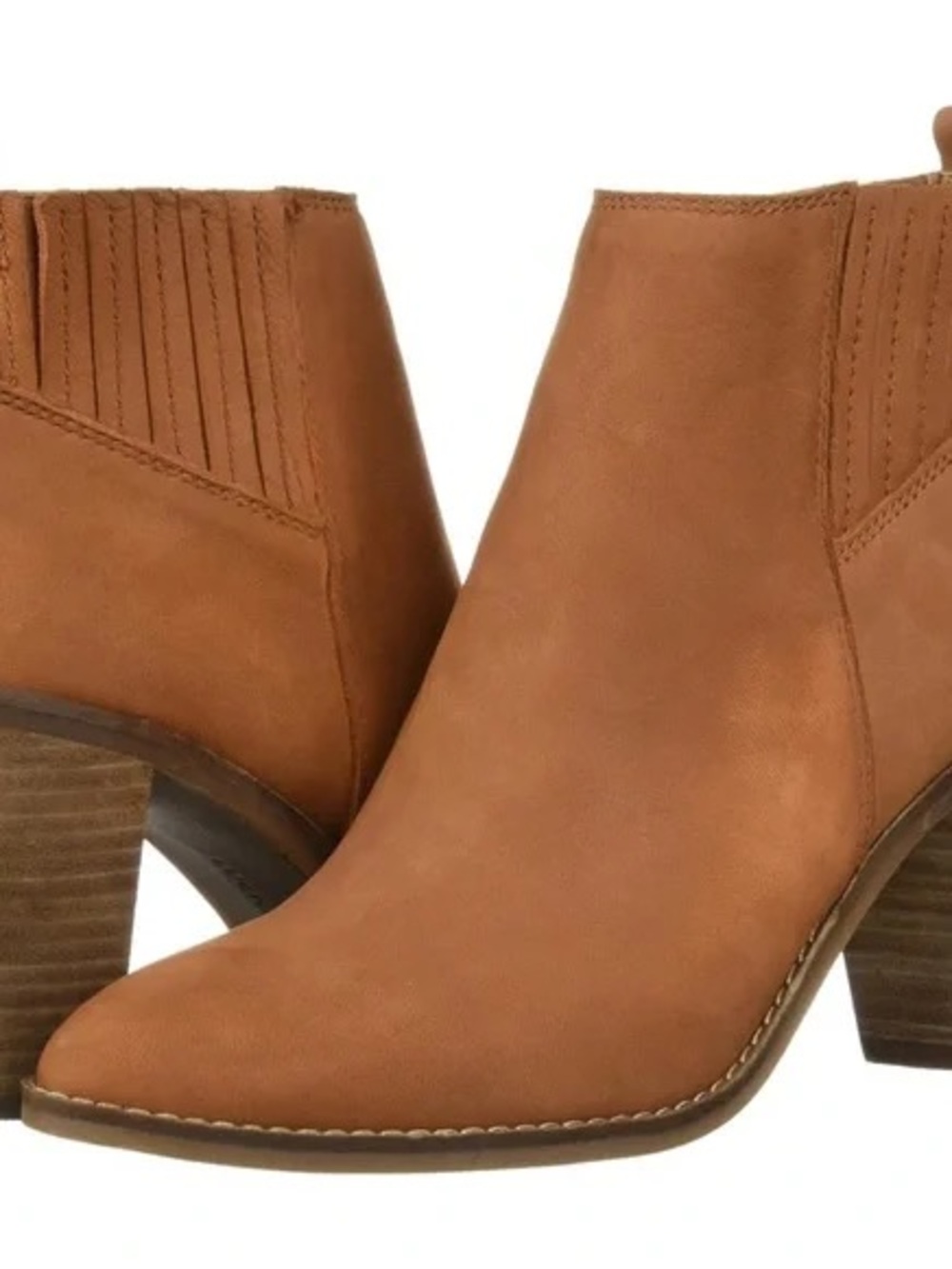 Lucky Brand Tan Leather Chelsea Ankle Booties